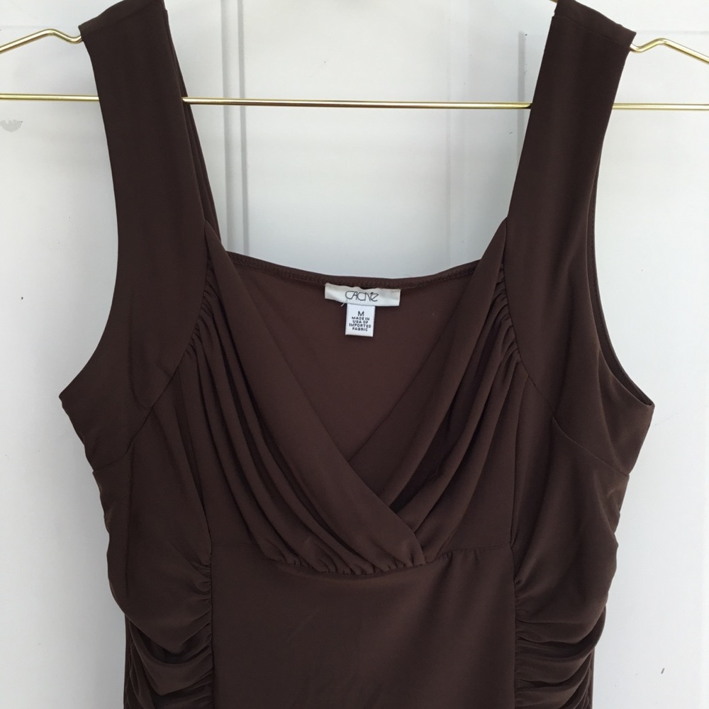 ✨Cache Sleeveless Brown Top✨ - Picture 2 of 9